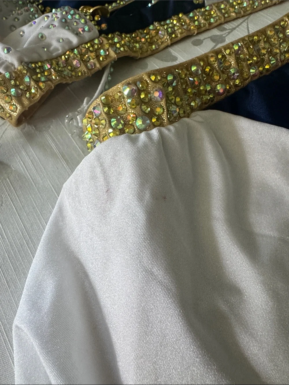 Glamour Navy, White & Gold Sequin Sailor Dance Costume